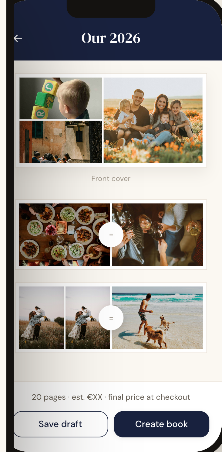 Previewing the finished book in the EMENTA Stories app